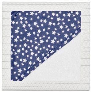 Baby Hooded Towel Navy Star