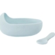 Silicone Bowl and Spoon Set Blue