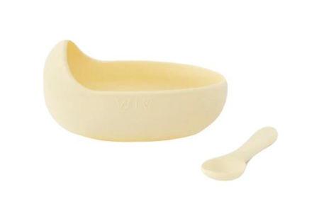 Silicone Bowl and Spoon Set Lemonade