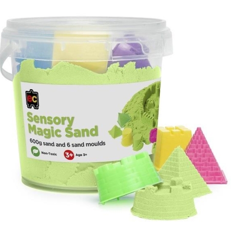 Sensory Magic Sand and Moulds 600g Green