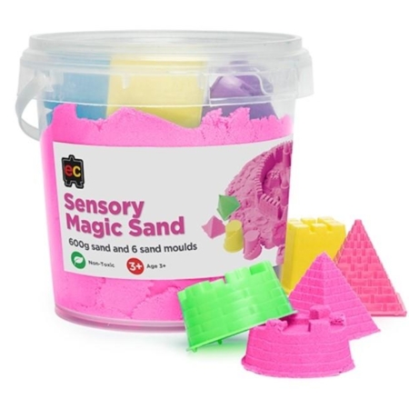 Sensory Magic Sand and Moulds 600g Pink