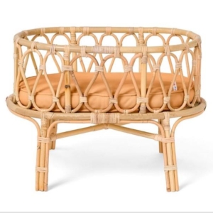 Poppie Rattan Doll Crib Clay