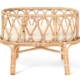 Poppie Rattan Doll Crib White