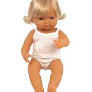 Miniland Caucasian Baby Girl Doll