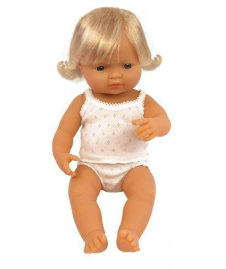 Miniland Caucasian Baby Girl Doll