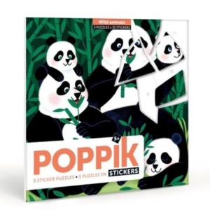 Poppik Puzzles And Stickers Wild Animals