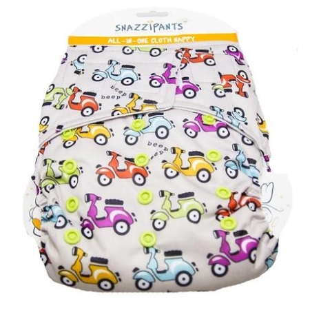Brolly Sheets Snazzipants All in One Cloth Nappy Moped 4kg to 14kg