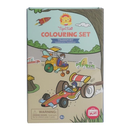 Tiger Tribe Transport Colouring Set