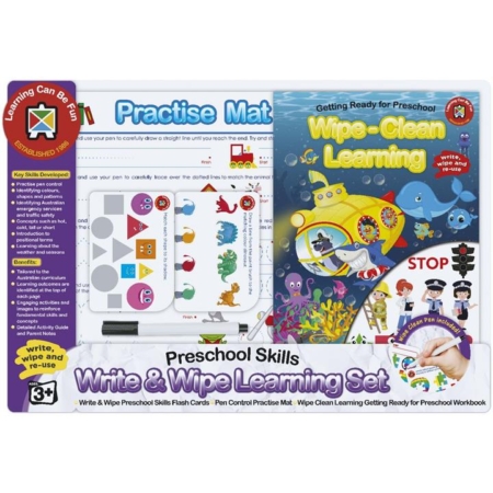 Write and Wipe Learning Set Preschool Skills