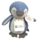 Knitted Rattle/Crinkler Penguin Blue