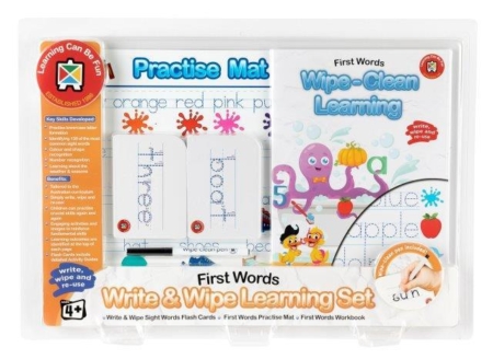 Write and Wipe Learning Set First Words