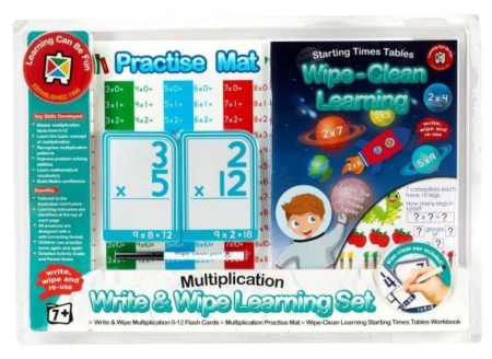 Write and Wipe Learning Set Multiplication Skills