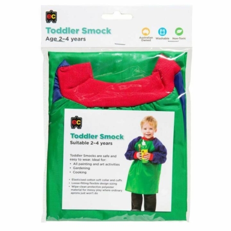 Toddler Artist Smock Green & Blue Age 2-4