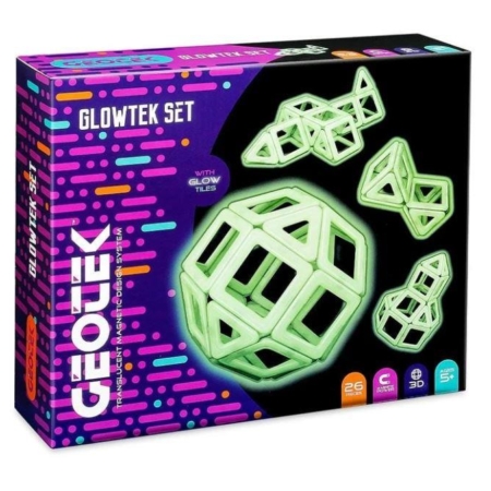 Geotek 3D Glowtek Magnetic Construction Set 26 Piece