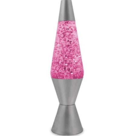 Pink Retro Glitter Lava Lamp