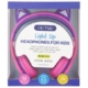 Cactus Comfort Kids Headphones Cat Ear Light up Pink/Purple
