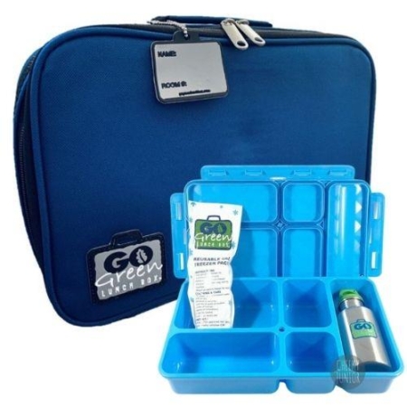 Blue Bomber Go Green Lunch Box Set