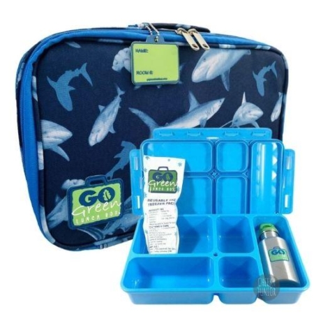 Shark Frenzy Go Green Lunch Box Set