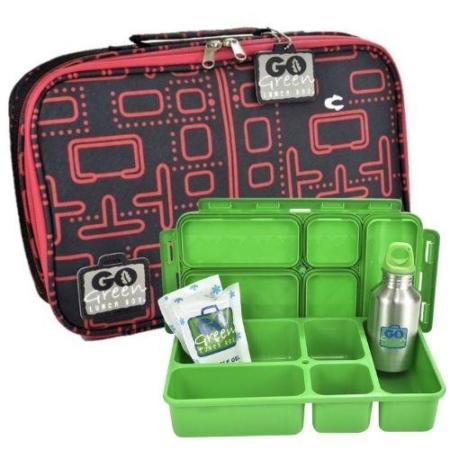 Pacman Go Green Lunch Box Set