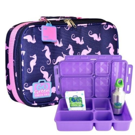 Sea Horses Go Green Lunch Box Set