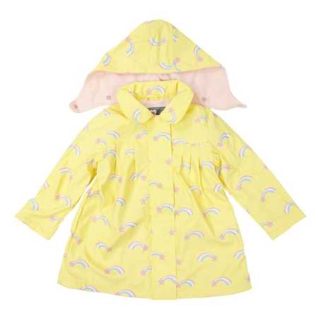 Girls Raincoat Shooting Star Lemon