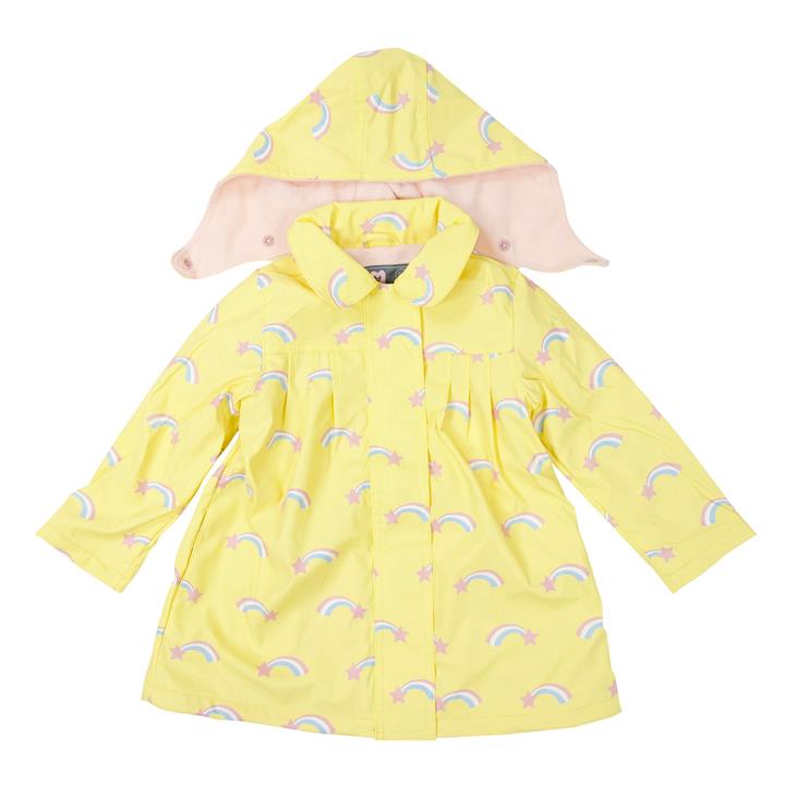Girls Raincoat Shooting Star Lemon