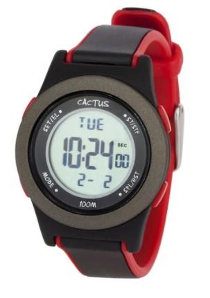 Cactus Shine Digital Watch - Black/Red trim