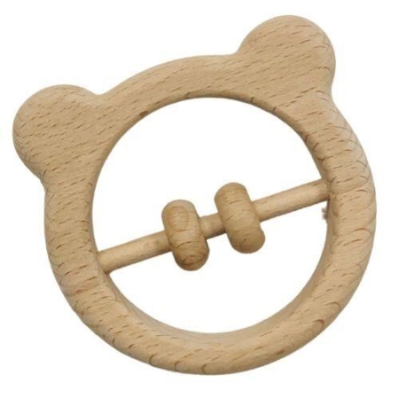 Bear Wooden Baby Rattle