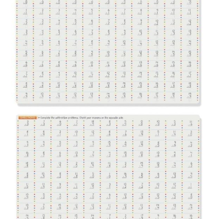 Melissa & Doug Double-Sided Subtraction Write-A-Mat