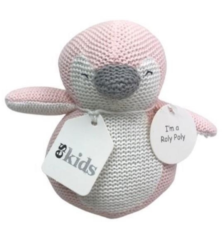 Knitted Roly Poly Penguin Pink