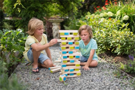 BS Toys Large Wooden Tower with Dice