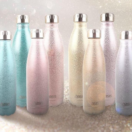 Oasis Shimmer Stainless Steel Double Wall Insulated Water Bottles