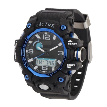 Cactus Mighty AnaDigi Kids Watch - Black & Blue