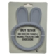 Teether Silicone Bunny Ring - Grey