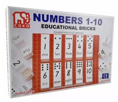 COKO Numbers Counting 1-10 Learning Bricks