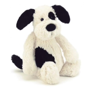 Jellycat Little Bashful Black & Cream Puppy