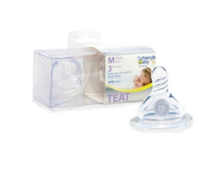 Cherub Baby Wideneck Medium Flow Teats 2pack