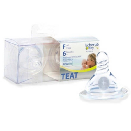 Cherub Baby Wideneck Fast Flow Teats 2pack