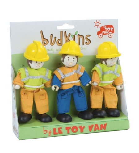 Le Toy Van Budkins Construction Workers Set