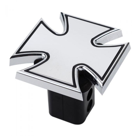 JAXSYN Novelty Tow-bar / Trailer Hitch Cover - Chrome Plated Iron Cross