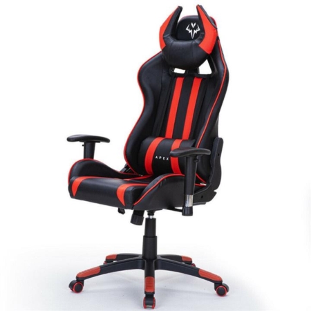 OVERDRIVE Diablo Reclining Gaming Chair with Neck and Lumbar Cushions