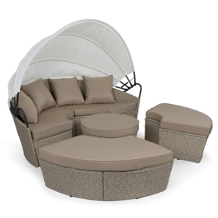 LONDON RATTAN 4pc Outdoor Day Bed