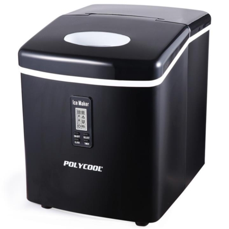 POLYCOOL 3.2L Portable Ice Cube Maker Machine Automatic with LCD Control Panel