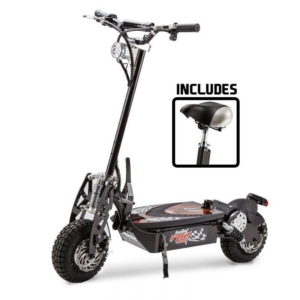 BULLET Black/Red 48V 1000W Turbo w/ LED Folding Electric Scooter For Adults - RPZ1600