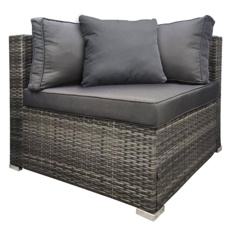 LONDON RATTAN 1 Seater Outdoor Corner Modular Lounge Chair