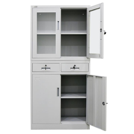 FORTIA 4-Door Lockable Steel Stationery Storage Cabinet