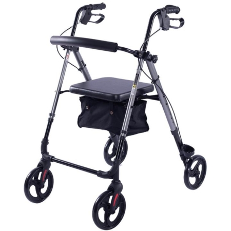 EQUIPMED 4 Wheel Lightweight Rollator Walker