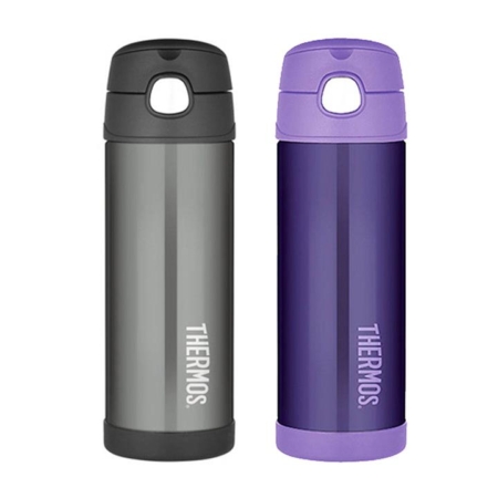 Thermos Insulated Stainless Steel 470 ml Funtainer Straw Bottle