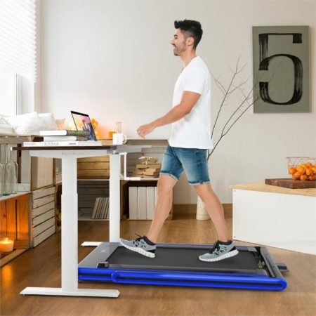 costway 2 in 1 folding treadmill