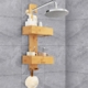 bamboo hanging shower caddy